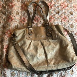 Coach silver purse